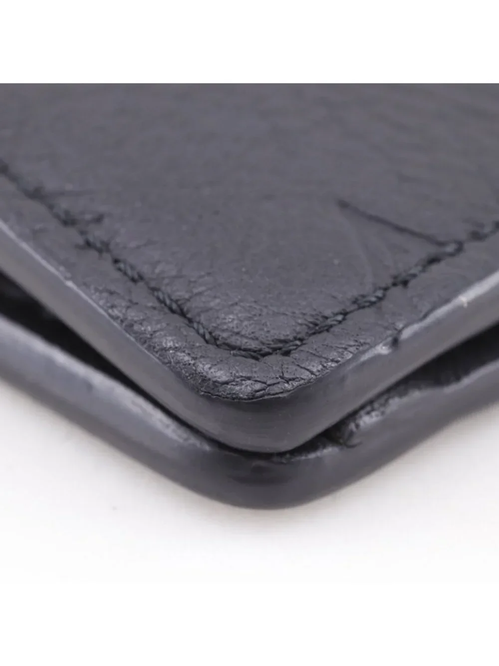 Louis Vuitton Portefeuille Brazza Monogram Shadow Leather Black Wallet
